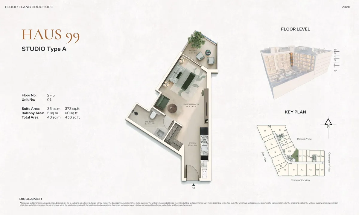Floor plans: Studio