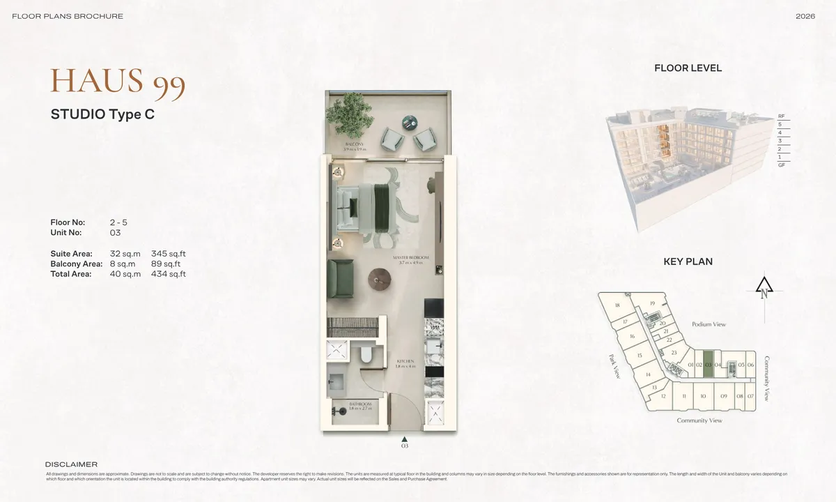 Floor plans: Studio
